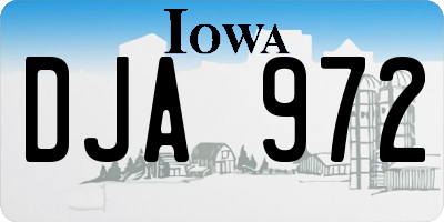 IA license plate DJA972