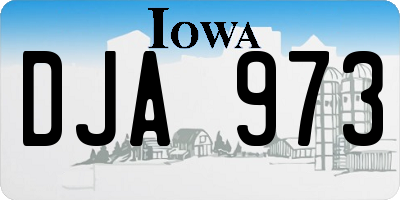 IA license plate DJA973