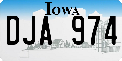 IA license plate DJA974