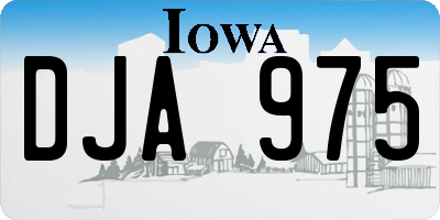IA license plate DJA975