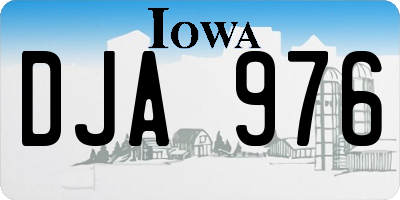 IA license plate DJA976
