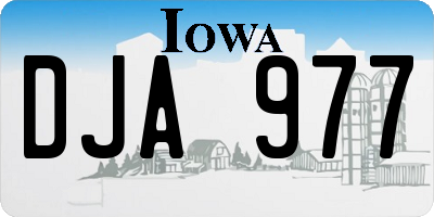 IA license plate DJA977