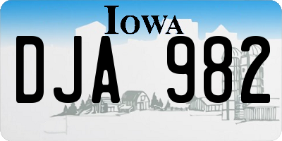 IA license plate DJA982