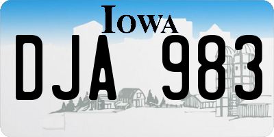 IA license plate DJA983
