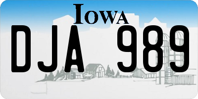 IA license plate DJA989