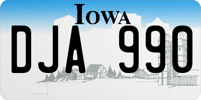 IA license plate DJA990