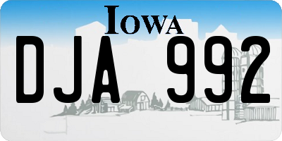 IA license plate DJA992