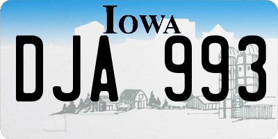 IA license plate DJA993