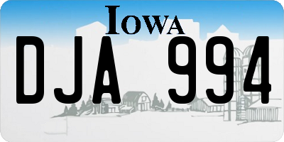 IA license plate DJA994