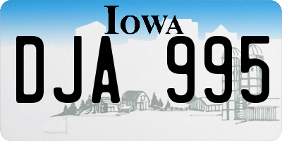 IA license plate DJA995