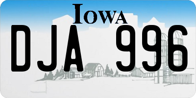 IA license plate DJA996