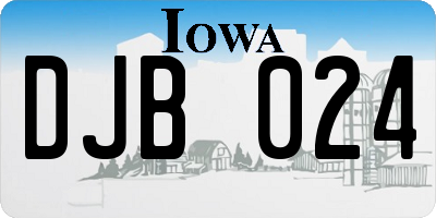 IA license plate DJB024
