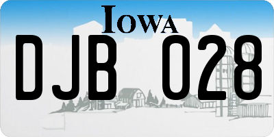 IA license plate DJB028