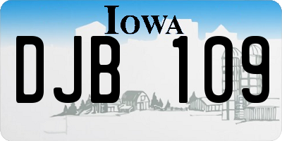 IA license plate DJB109