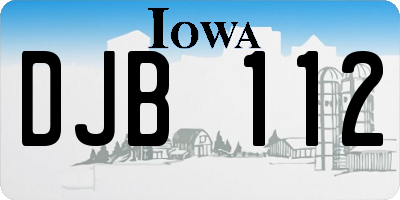 IA license plate DJB112