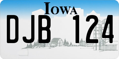 IA license plate DJB124