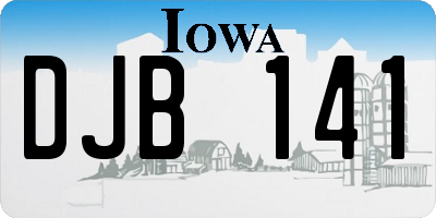 IA license plate DJB141