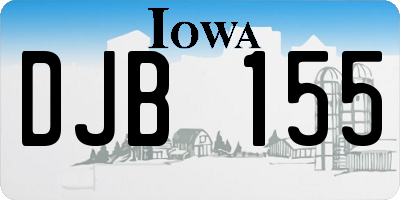 IA license plate DJB155