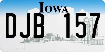 IA license plate DJB157