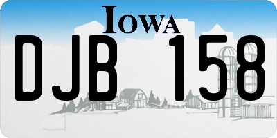 IA license plate DJB158