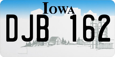 IA license plate DJB162