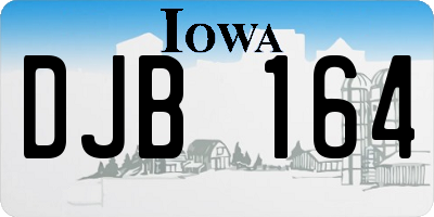 IA license plate DJB164