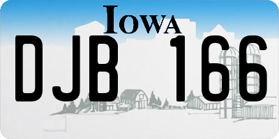 IA license plate DJB166