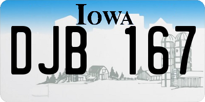IA license plate DJB167