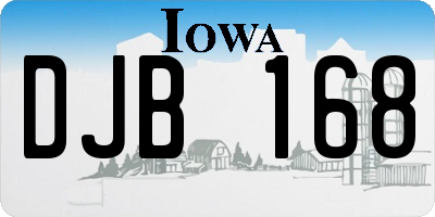 IA license plate DJB168