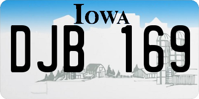 IA license plate DJB169