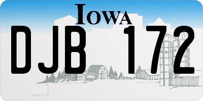 IA license plate DJB172