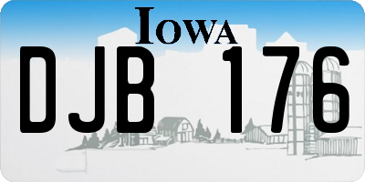 IA license plate DJB176