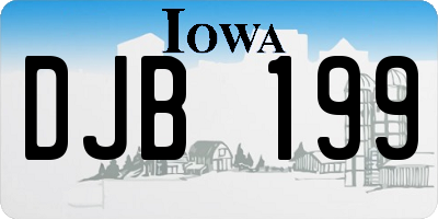 IA license plate DJB199