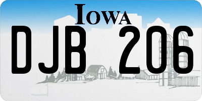 IA license plate DJB206