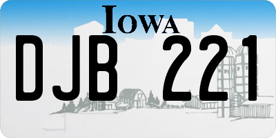 IA license plate DJB221