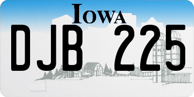 IA license plate DJB225