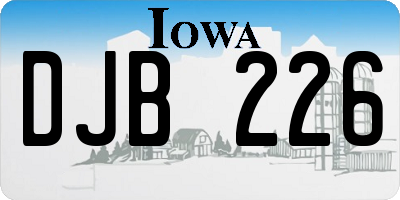 IA license plate DJB226