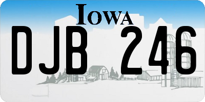 IA license plate DJB246