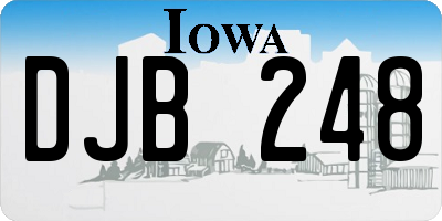 IA license plate DJB248