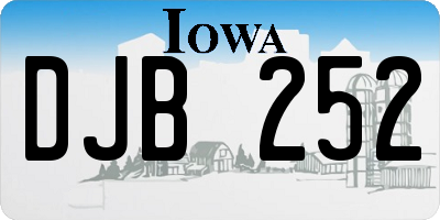 IA license plate DJB252