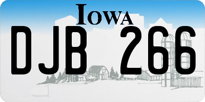 IA license plate DJB266