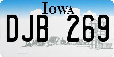IA license plate DJB269