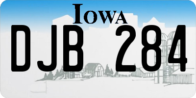 IA license plate DJB284