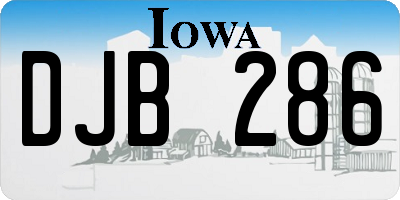 IA license plate DJB286