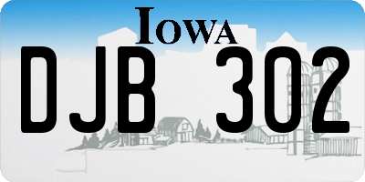 IA license plate DJB302
