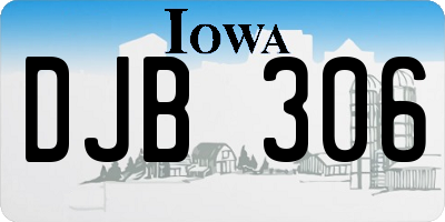 IA license plate DJB306