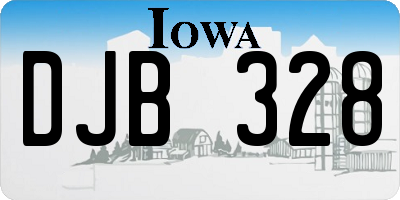IA license plate DJB328