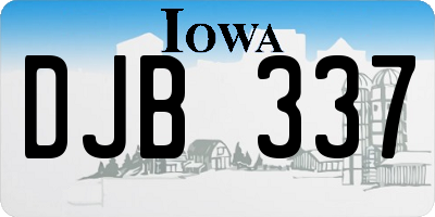 IA license plate DJB337