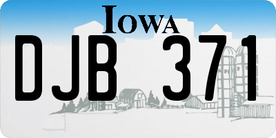 IA license plate DJB371