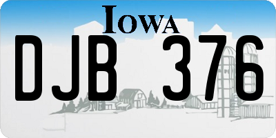 IA license plate DJB376